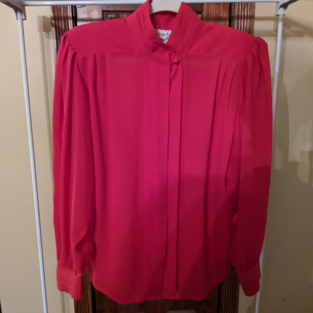 Vintage 80's Red Blouse